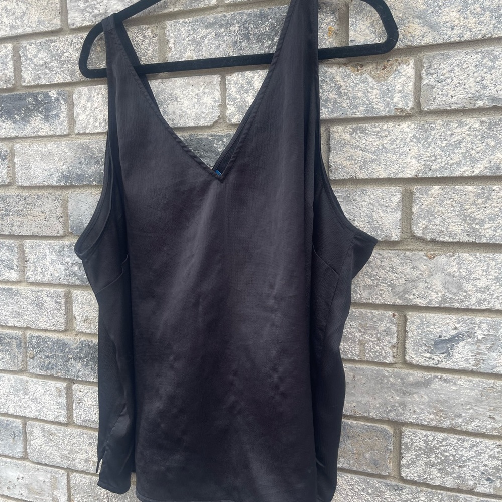 3XL Black V-Neck Blouse - Old Navy